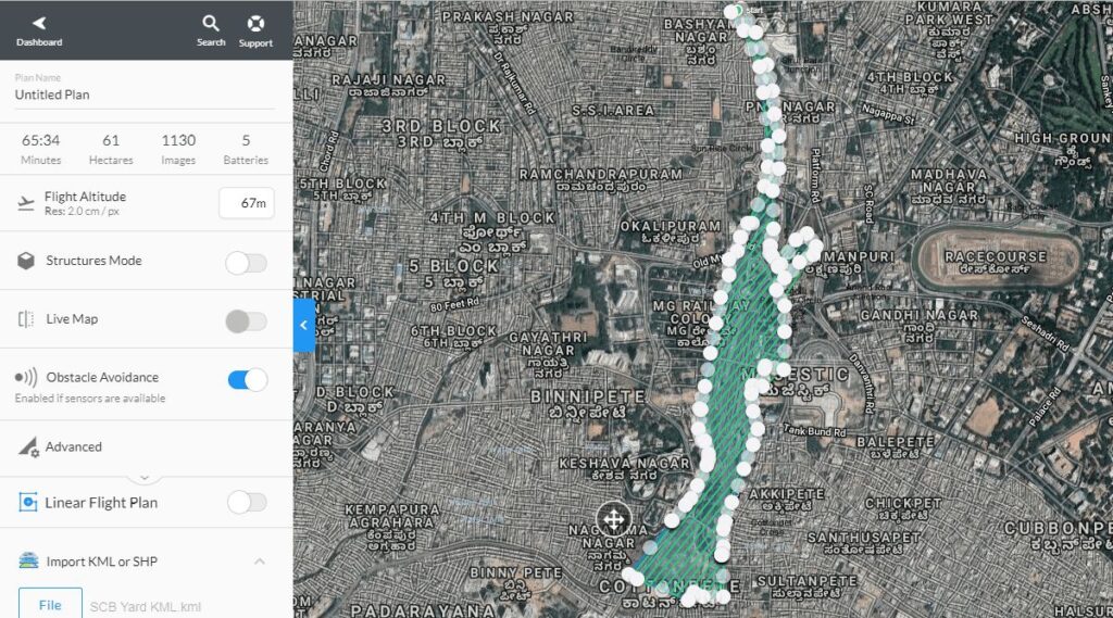 Drone and LiDAR survey for feasibility assessment of elevated rail-cum ...